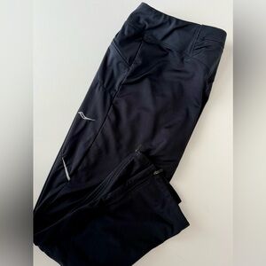 Saucony RunShield Women’s Cold-Weather Running Pants – Black – Size XL